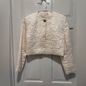 Peter Nygard Cream Brocade Women's Blazer